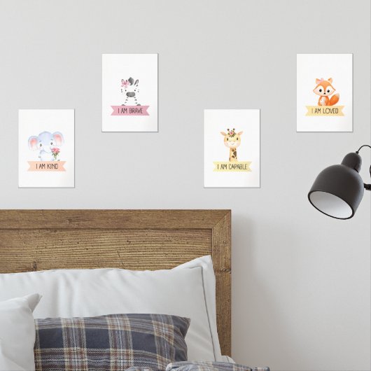 キッズファッションアート – かわいい動物ギャラリー (寝室)
