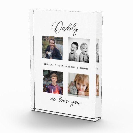 キッズファミリーパパ4コラージュのお父さん フォトブロック (右)