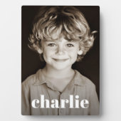 キッズファミリーフォト名前をカスタムする文字 フォトプラーク (正面)