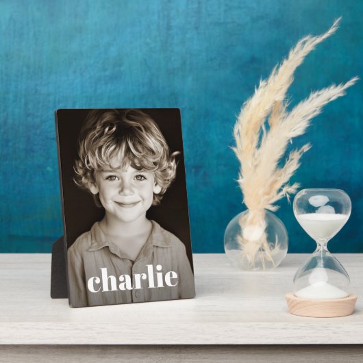 キッズファミリーフォト名前をカスタムする文字 フォトプラーク (側面)