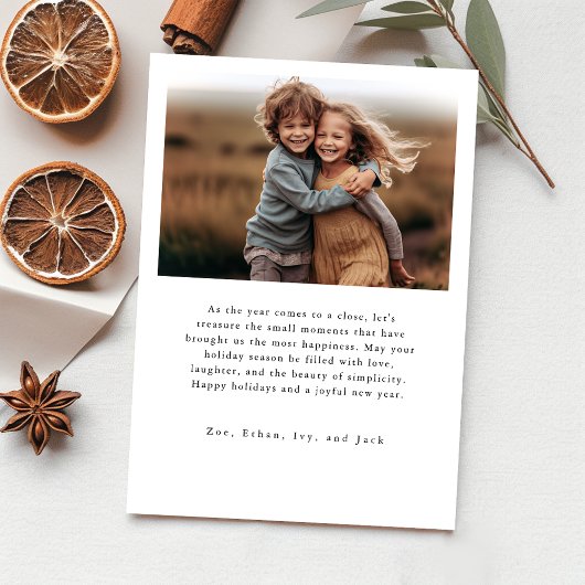 キッズファミリーモダンのクリスマスを大切にする カード