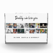 キッズファミリー付き父親14フォトコラージュキープサケ フォトブロック (正面)