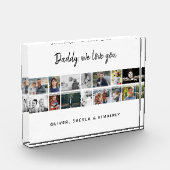 キッズファミリー付き父親14フォトコラージュキープサケ フォトブロック (左)