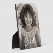 キッズファミリー写真モダンスクリプト名文字 フォトプラーク (側面)