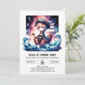 キッズファンタジー海賊版誕生日 招待状 (スタンド正面)