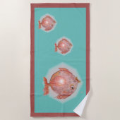 キッズファンタジー魚ビーチ ビーチタオル (正面)