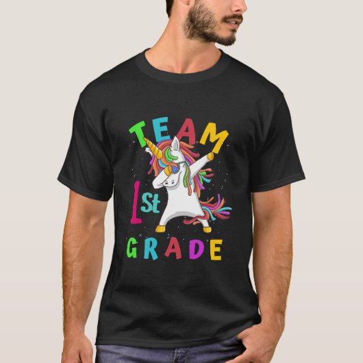 キッズファーストグレード新学期チーム1グレードDab Tシャツ (正面)