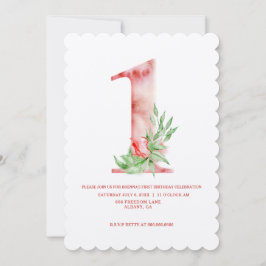 キッズファースト誕生日フローラアールデコ誕生日パーティー 招待状