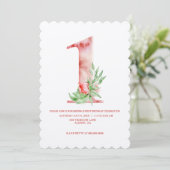 キッズファースト誕生日フローラアールデコ誕生日パーティー 招待状 (スタンド正面)