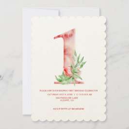 キッズファースト誕生日フローラアールデコ誕生日パーティー 招待状