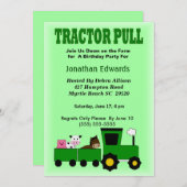 キッズファームテーマ誕生日招待状 招待状 (正面/裏面)