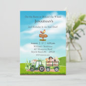 キッズファームトラクターアニマルバースデーパーティー 招待状 (スタンド正面)