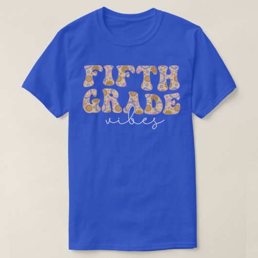 キッズフィフグレードVibes Groovy花先生バック Tシャツ (デザイン正面)