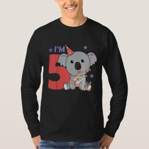 キッズフィフス誕生日コアラ子供へア誕生日コール Tシャツ
