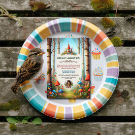 キッズフェアヤーブルフォレスト誕生日パーティーの招待状 招待状