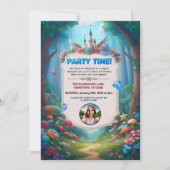 キッズフェアヤーブルフォレスト誕生日パーティーの招待状 招待状 (正面)