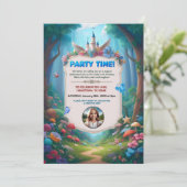 キッズフェアヤーブルフォレスト誕生日パーティーの招待状 招待状 (スタンド正面)