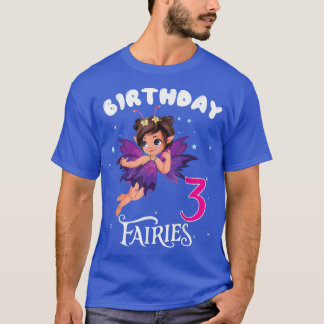 キッズフェアリー誕生日パーティー3歳フェアリー誕生日 Tシャツ