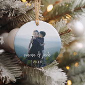 キッズフォトと名前オーバーレイ セラミックオーナメント