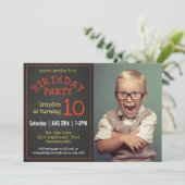 キッズフォトクールシャルボード誕生日パーティー 招待状 (スタンド正面)