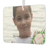 キッズフォトサッカー引用文名空気清浄機 カーエアーフレッシュナー (左)