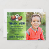 キッズフォトスモダンポーツサンキューカード サンキューカード (正面)