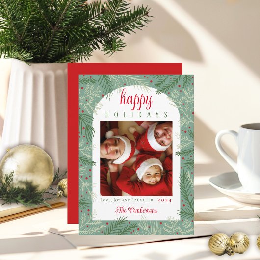 キッズフォトハッピーホリデーカード シーズンカード