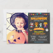 キッズフォトハロウィーン誕生日衣装パーティー 招待状 (正面)
