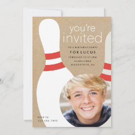 キッズフォトボーリング誕生日パーティー 招待状