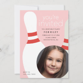 キッズフォトボーリング誕生日パーティー 招待状