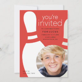 キッズフォトボーリング誕生日パーティー 招待状