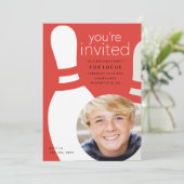 キッズフォトボーリング誕生日パーティー 招待状 (スタンド正面)