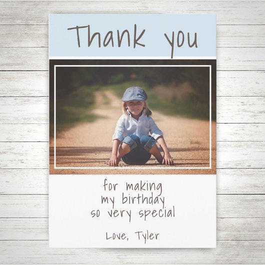 キッズフォトモダンサンキューカード