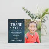 キッズフォトモダン宇宙星空サンキューカード サンキューカード (スタンド正面)