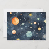 キッズフォトモダン宇宙星空サンキューカード サンキューカード (裏面)