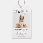 キッズフォトモダン誕生日 ギフトタグ (正面)