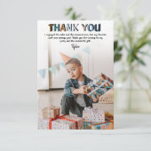 キッズフォトモダン誕生日 |サンキューカード サンキューカード (スタンド正面)