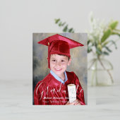 キッズフォト卒業 箔招待状ポストカード (立ち正面)