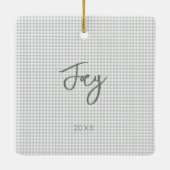 キッズフォト名年グレージンガム年間おもしろい セラミックオーナメント (裏面)