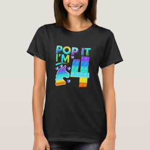 キッズフォーポップ・アートのイット私は4かわいいユニコーン誕生日ロッジ Tシャツ