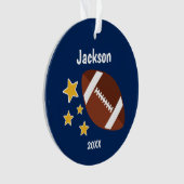 キッズフットボールパーソナライズされたスター オーナメント (正面)