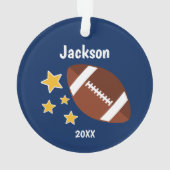 キッズフットボールパーソナライズされたスター オーナメント (裏面)