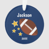 キッズフットボールパーソナライズされたスター オーナメント (正面)