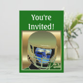 キッズフットボール誕生日パーティー招待カード 招待状 (スタンド正面)