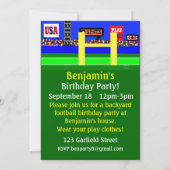 キッズフットボール誕生日パーティー招待カード 招待状 (裏面)