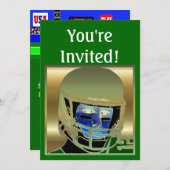 キッズフットボール誕生日パーティー招待カード 招待状 (正面/裏面)