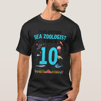 キッズフューチャー海動物学者海誕生日10 Pa Tシャツ