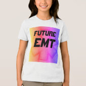 キッズフューチャーEMTイエローピンク&パープルスターの人生 トライブレンドＴシャツ (正面)