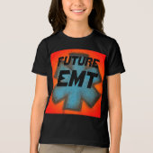 キッズフューチャーEMT赤と青の星の人生 トライブレンドＴシャツ (正面)