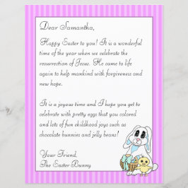 キッズフライヤーのための宗教的なイースターバニーの手紙
